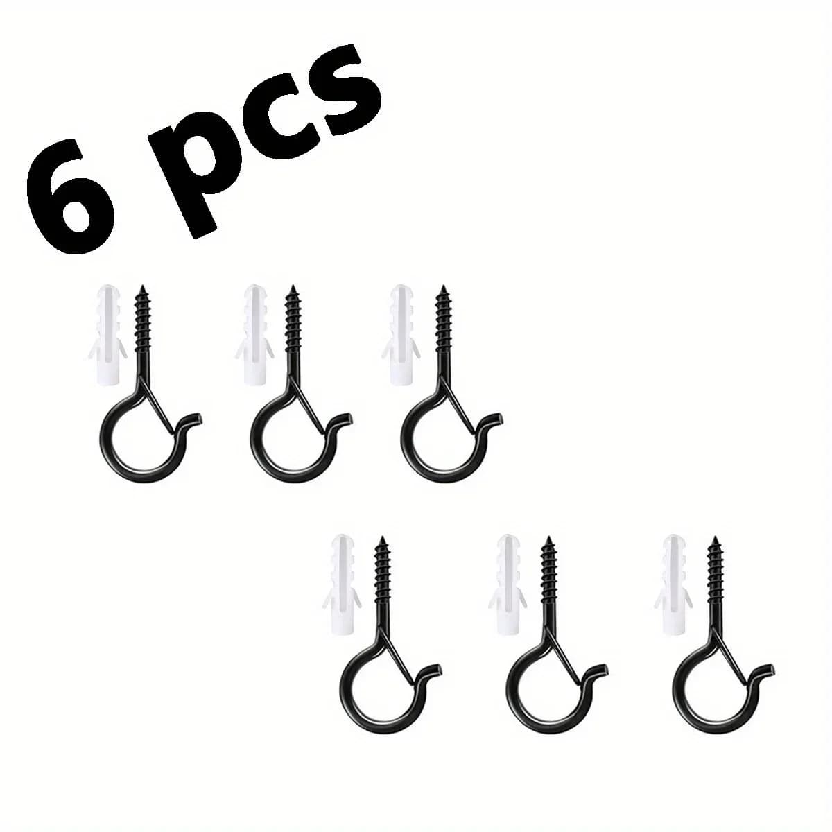 Hanger Hooks with Safety Buckle,Windproof Screw Hooks for Hanging Outdoor String Lights,Ceiling Hook