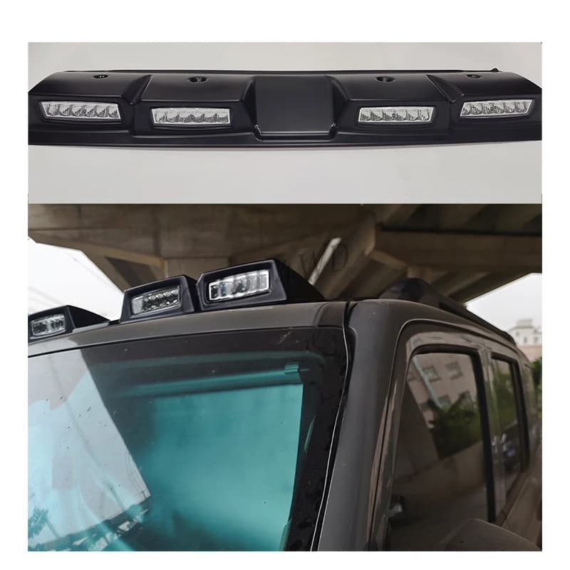 Accessoires tout-terrain universels, 4 feux LED pour toit, lampes de toit, spoiler avant, feux antib
