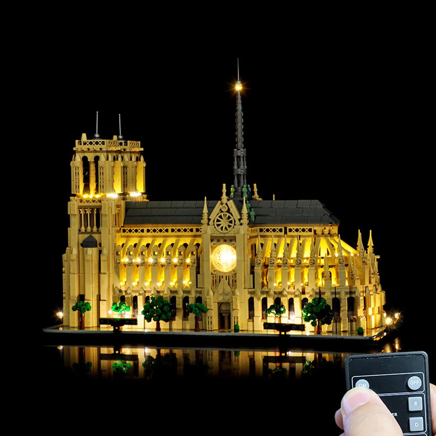 Kit d'éclairage LED BRIXSPARK adapté aux blocs de construction Lego Notre-Dame de Paris 21061, lampe