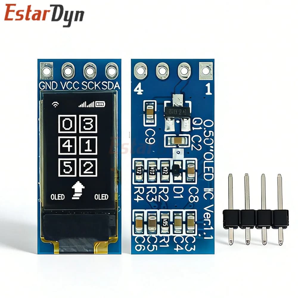 Module d'affichage OLED blanc CH1115 de 0,5 pouce, écran vertical IIC 48x88 pour mini projets