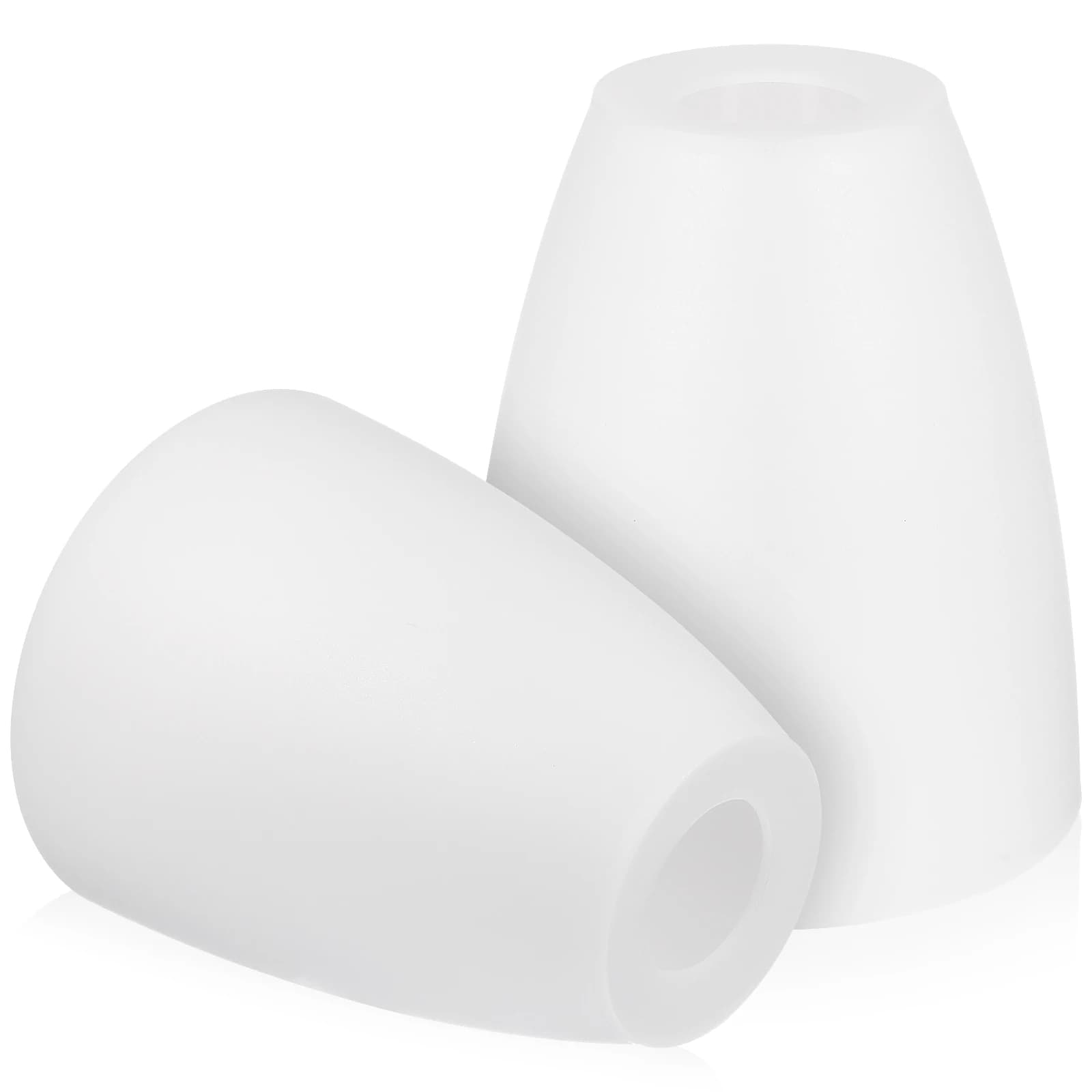 Abat-jour en plastique blanc, 2 pièces, facile à installer, couvercle de lampe à dessus plat, trou c