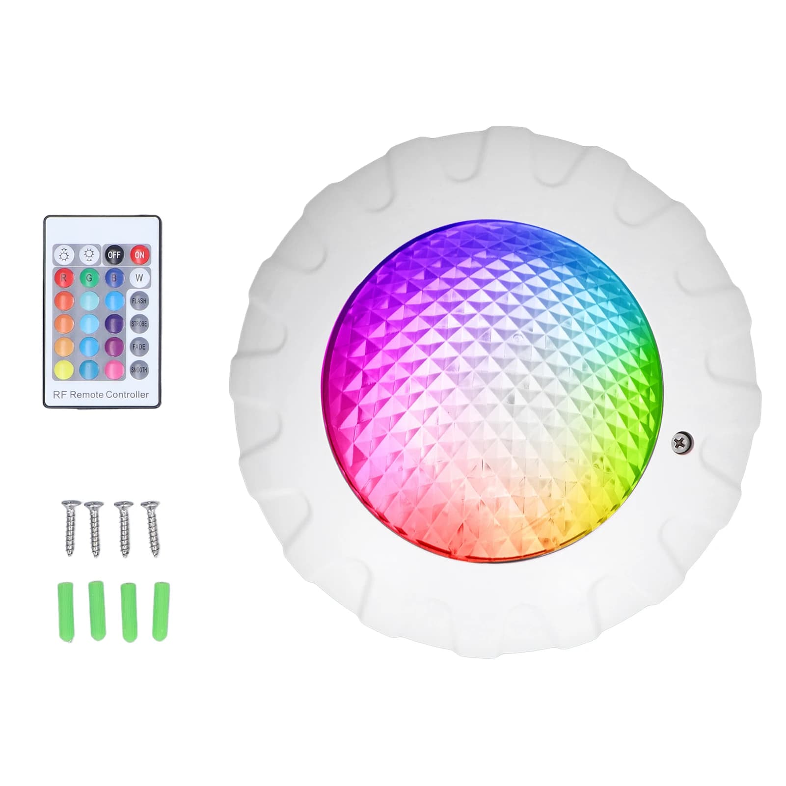 Lumières de piscine LED DC12V/38W avec télécommande IP68 étanche RGB lampe de piscine à économie d'é