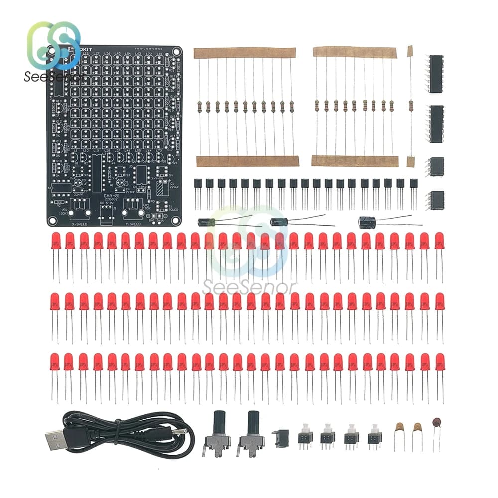 CHA-81 DC5V-9V LED Chaser DIY Kit LED Tracking Light DIY Parts Kit de production électronique