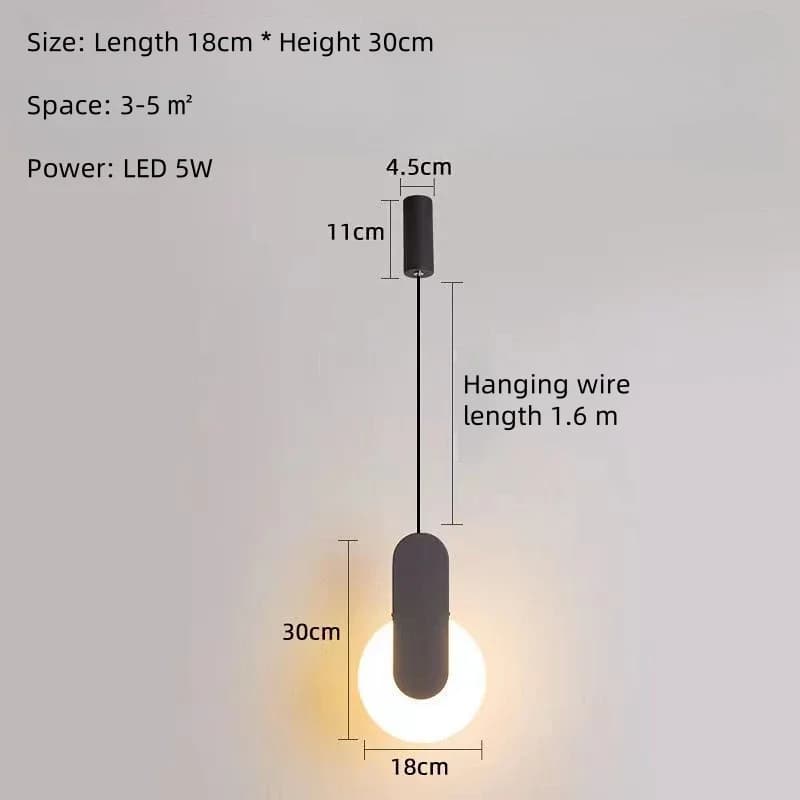 Designer moderne en cuir LED lustre restaurant suspension chambre table de chevet art lumière nordiq
