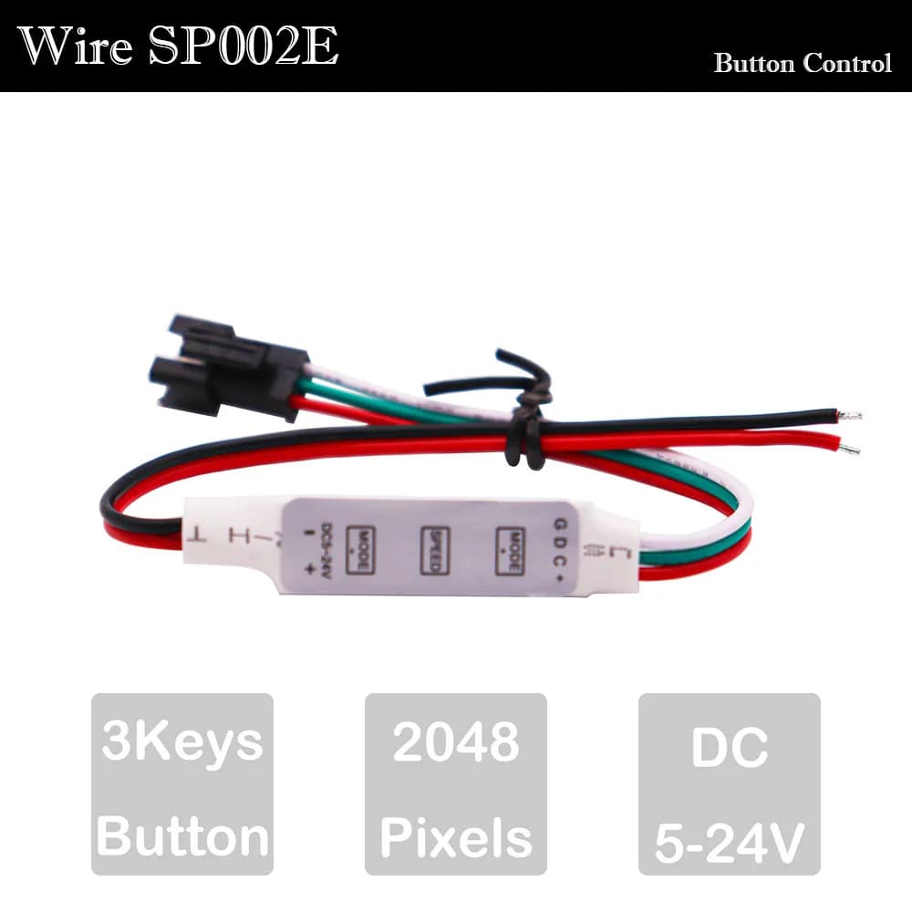 Bande lumineuse LED WS2812B WS2811, contrôleur de Pixels Bluetooth/musique/WIFI SP105E SP107E SP108E
