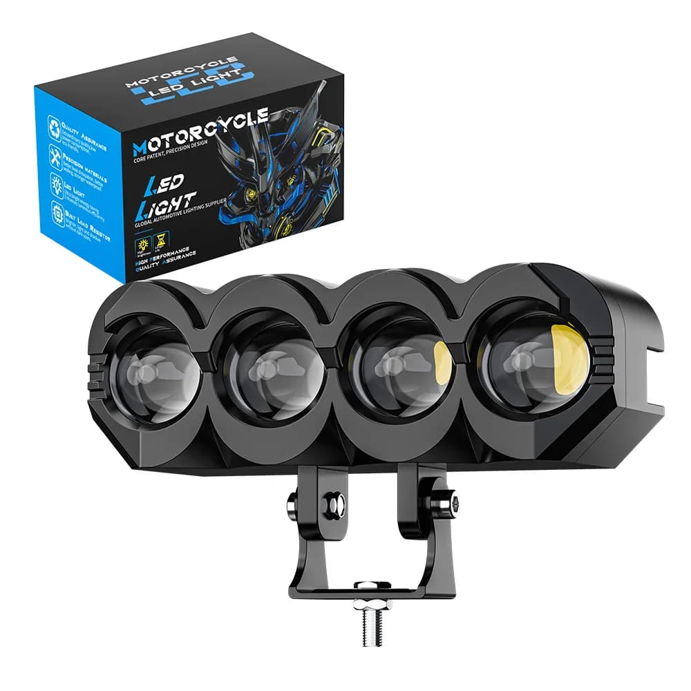 LED hibou paire de 4 yeux projecteur bicolore jaune et blanc entièrement étanche