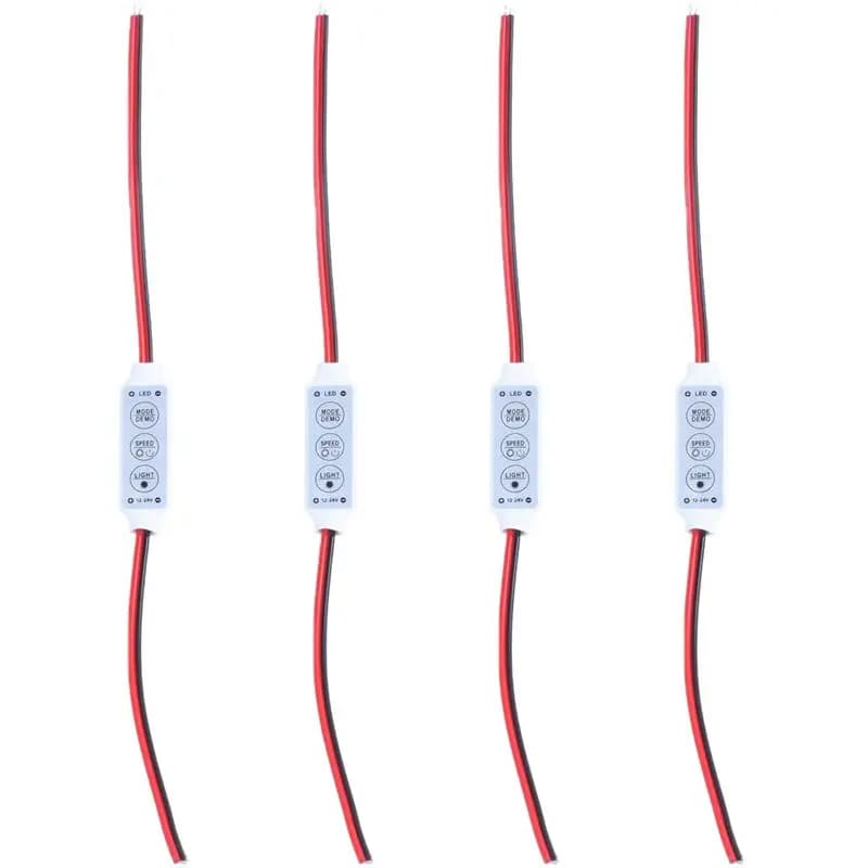Variateur LED 4X 12A 12V-24V pour bandes LED, contrôleur monochrome
