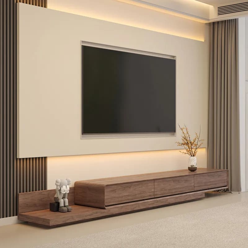 Meuble TV de Luxe avec Tiroirs, Vitrine Simple, Organisateur, Présentoir, Design de Meuble TV, Ornem