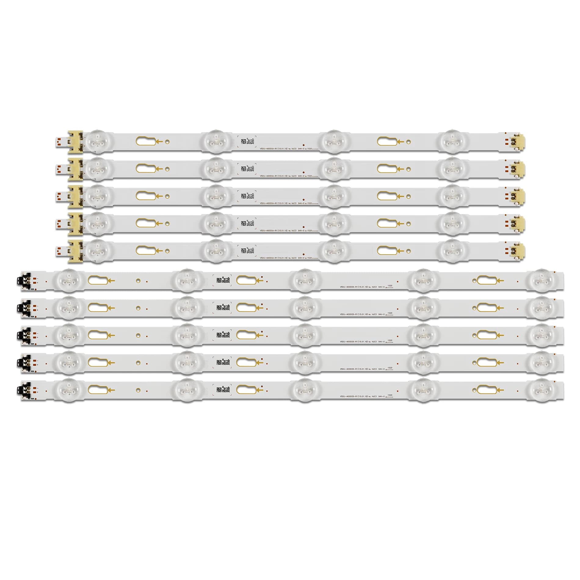 10 pièces barre LED pour Samsung UE40KU6000K UE40JU6400K UE40JU6400U UE40MU6105K UE40KU6100K UE40KU6