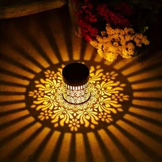 Lot de 1/2 lampes murales solaires en forme de pivoine, design de pivoine creuse, lumière de décorat