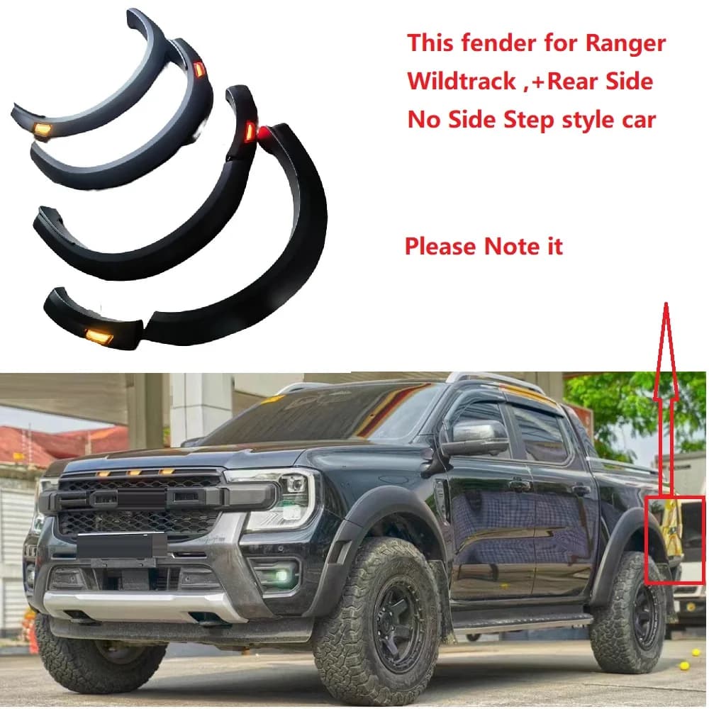 Évasement de garde-boue LED adapté pour Ford Ranger T9, 2023, 2024, 2025, extérieur, accessoires aut