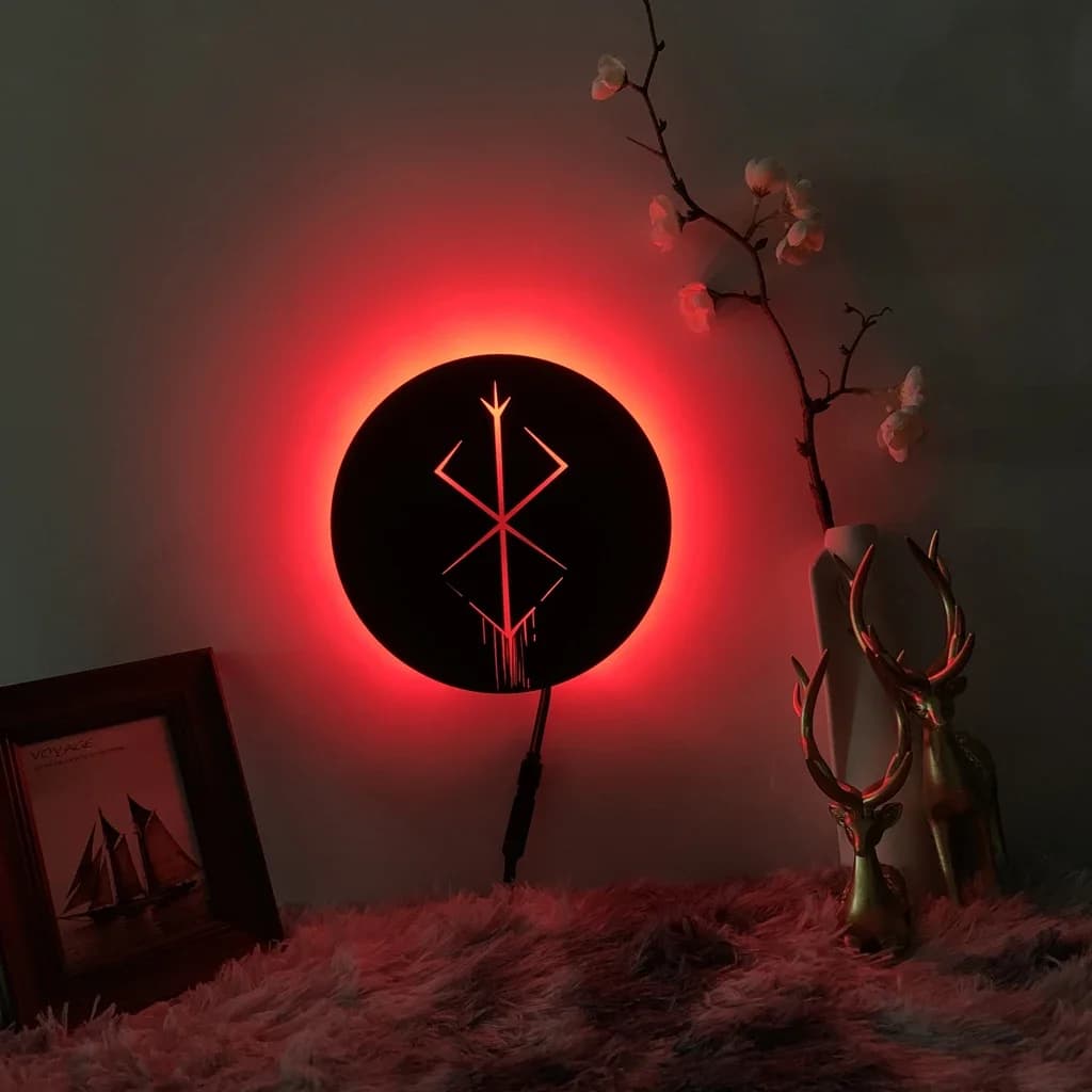 Décoration murale Anime Silhouette lampe Berserk Guts veilleuses pour la décoration de la maison vei