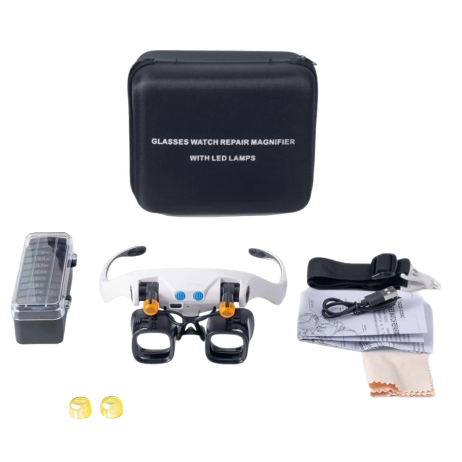 Loupe haute définition avec lentilles 2X 4X 6X 10X 13X, lunettes de grossissement professionnelles p