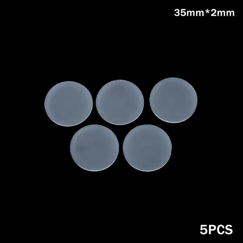 Abat-jour rond plat semi-transparent en verre mat, 5 pièces, pour lampe LED, lampe de poche