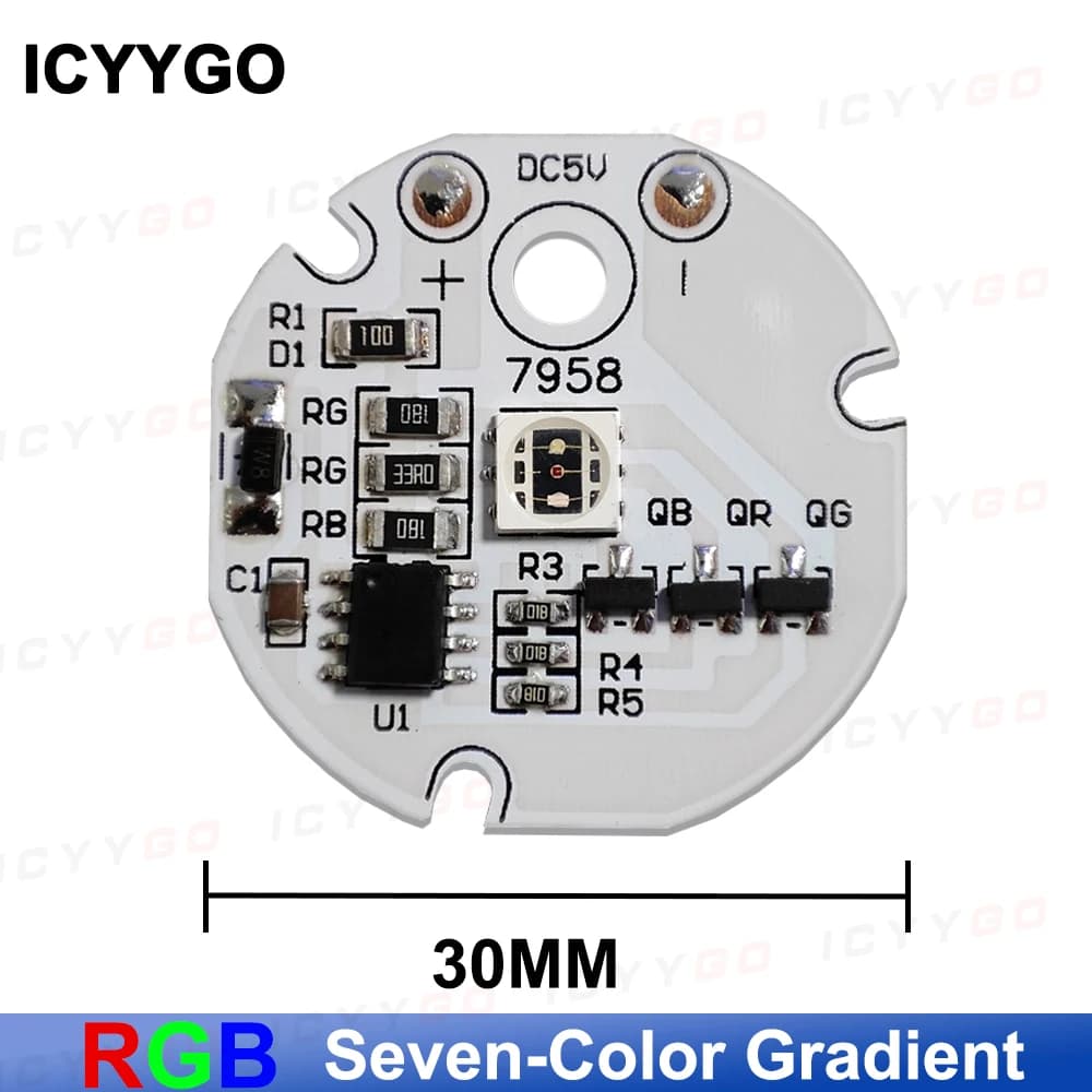 Source de lumière LED 5V, panneau lumineux dégradé coloré rvb, télécommande, interrupteur de tempéra