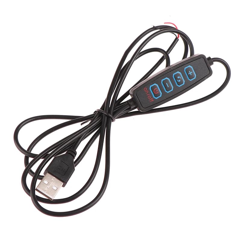 Câble de commutation de couleur à gradation tricolore USB 5V LED, contrôleur à 4 touches 2CH pour lu