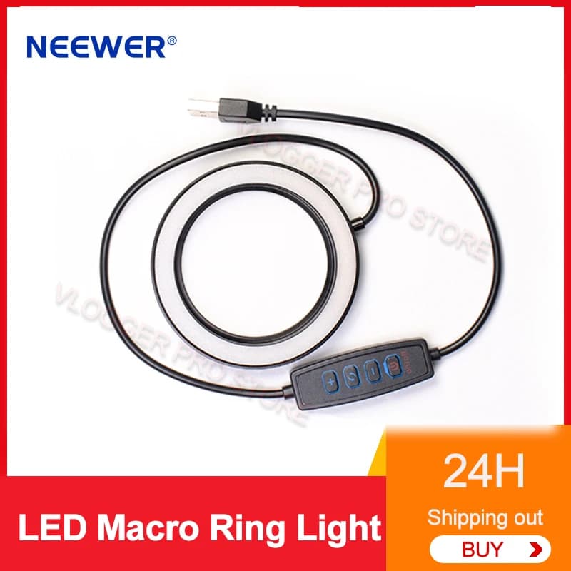 Anneau lumineux LED Macro pour objectif d'appareil photo Canon Nikon DSLR, outil de photographie Mac