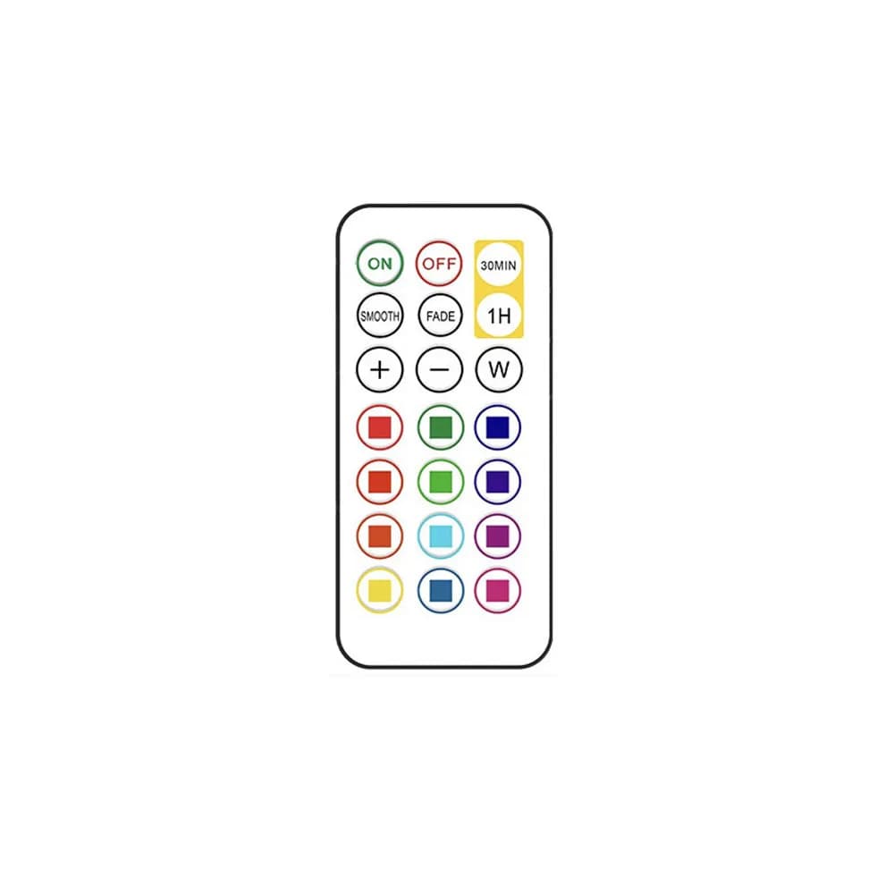 RGBW LED rondelle veilleuses télécommande réglable sous armoire lumière à piles sans fil Push lampe