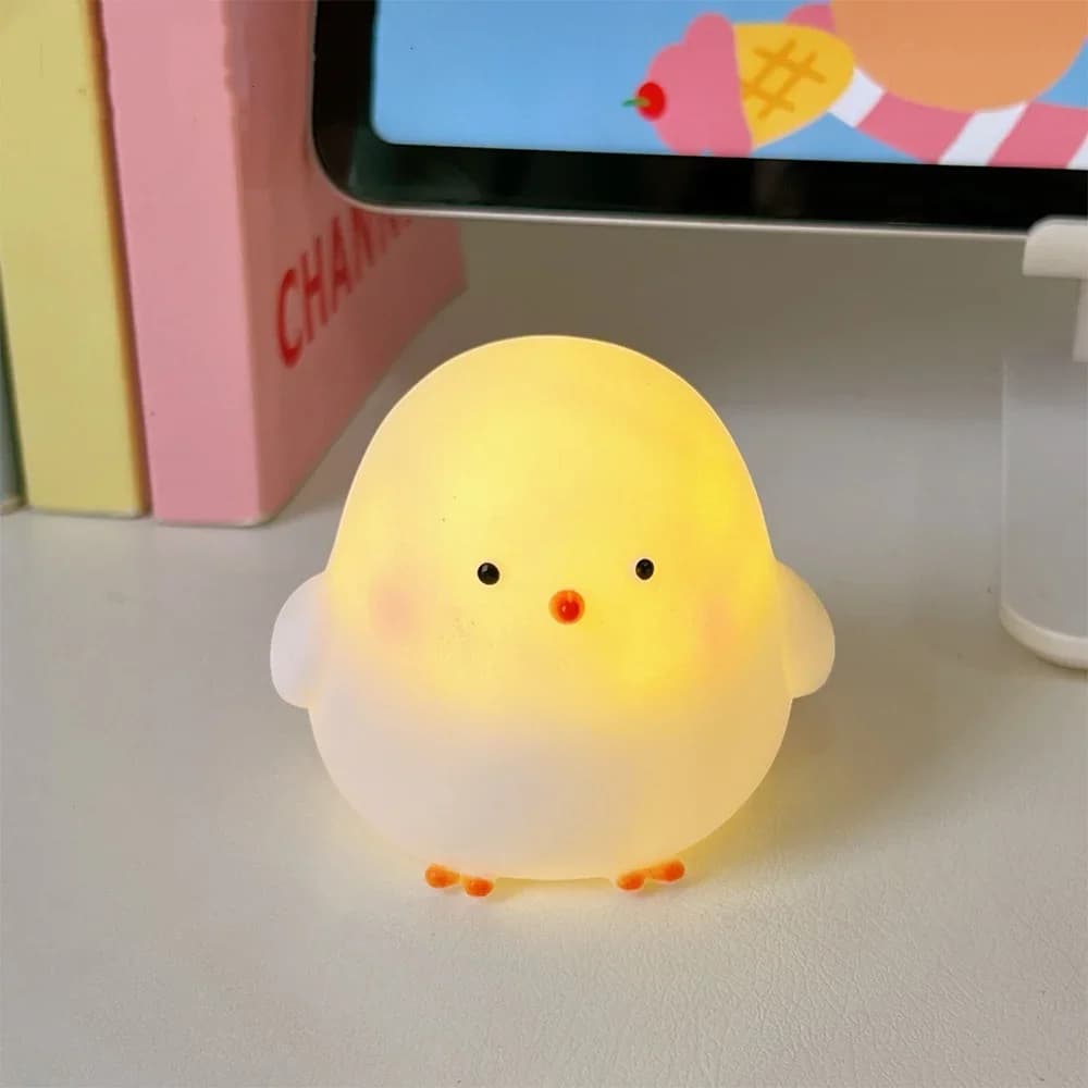 1/3/5 pièces mignon poulet éclairage doux petite veilleuse lampe de chevet décoration chambre atmosp