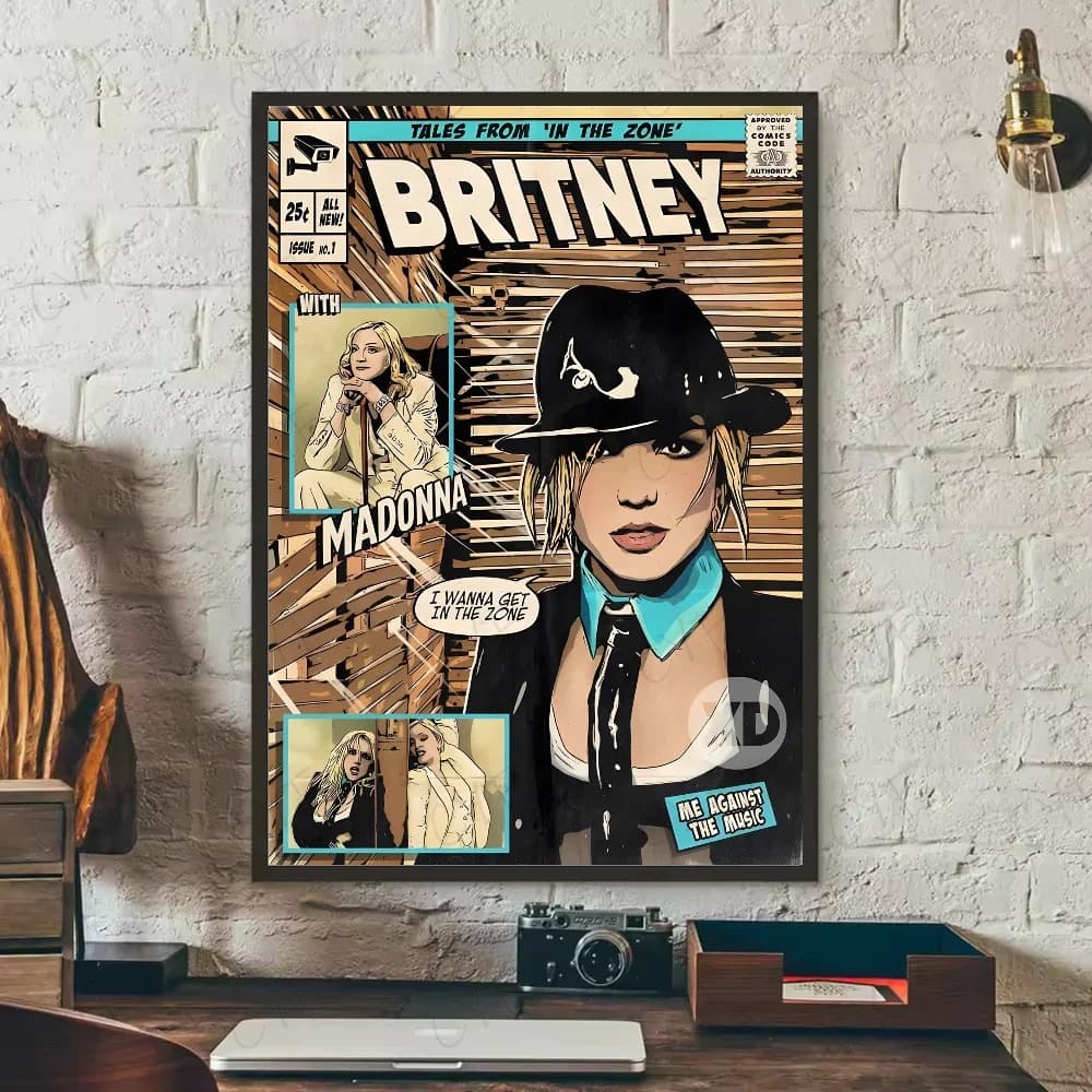 Affiche d'album de chanteur américain Britney Spears, peinture sur toile esthétique, affiches et tab