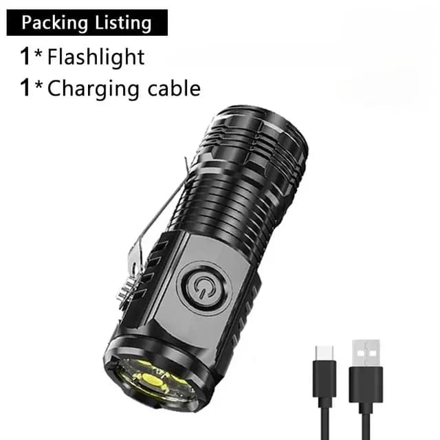 Mini lampe de poche à 3 LED avec pince à stylo, luminosité Portable, projecteur d'urgence étanche et
