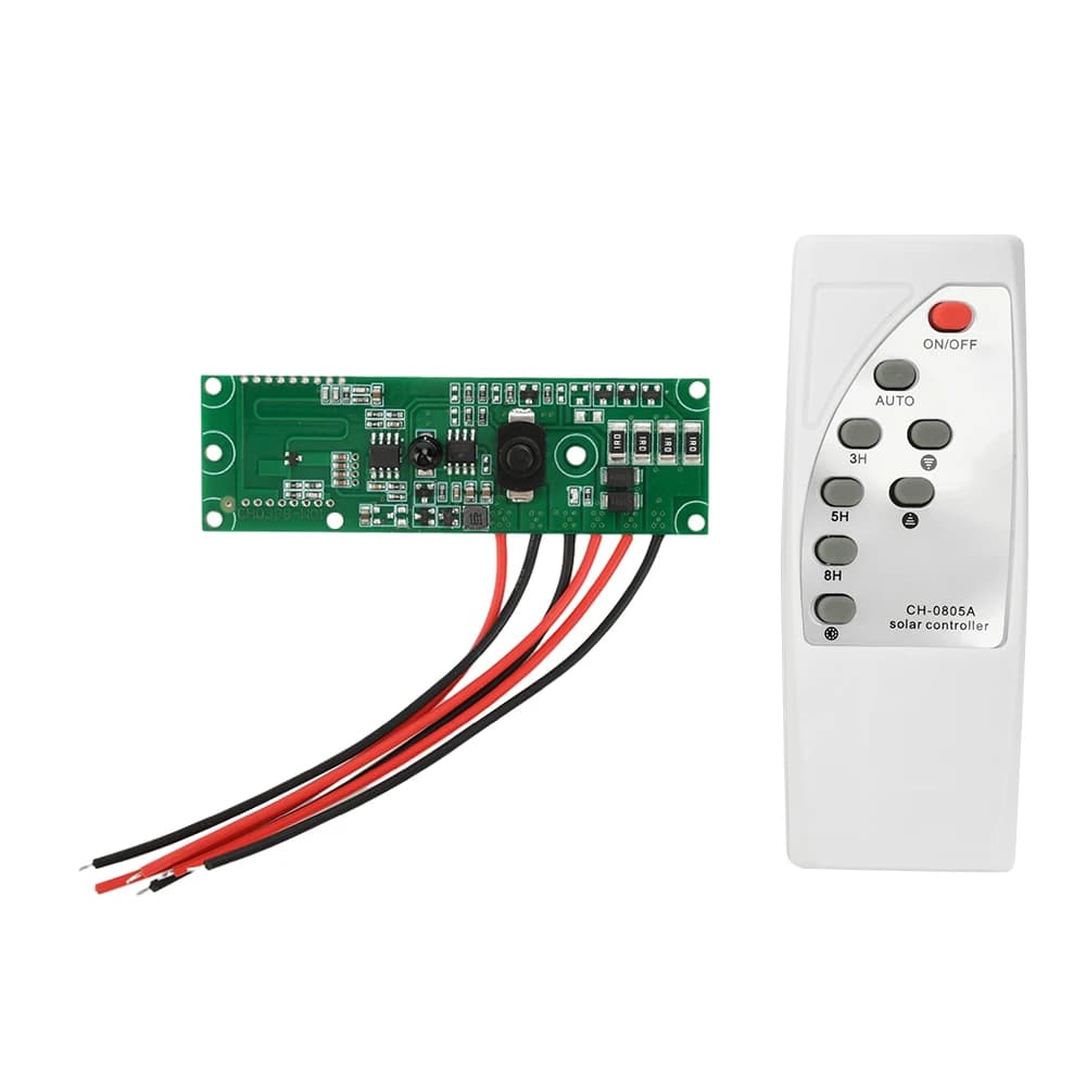 Circuit imprimé de contrôleur de lampe solaire, induction radar, fouet avec minuterie, télécommande