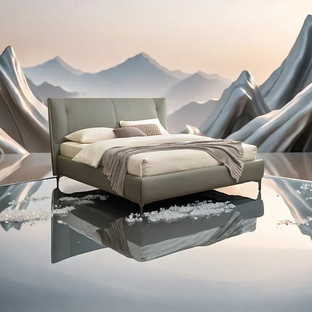 Lit king size de luxe avec solutions de rangement intégrées pour chambres modernes et élégantes