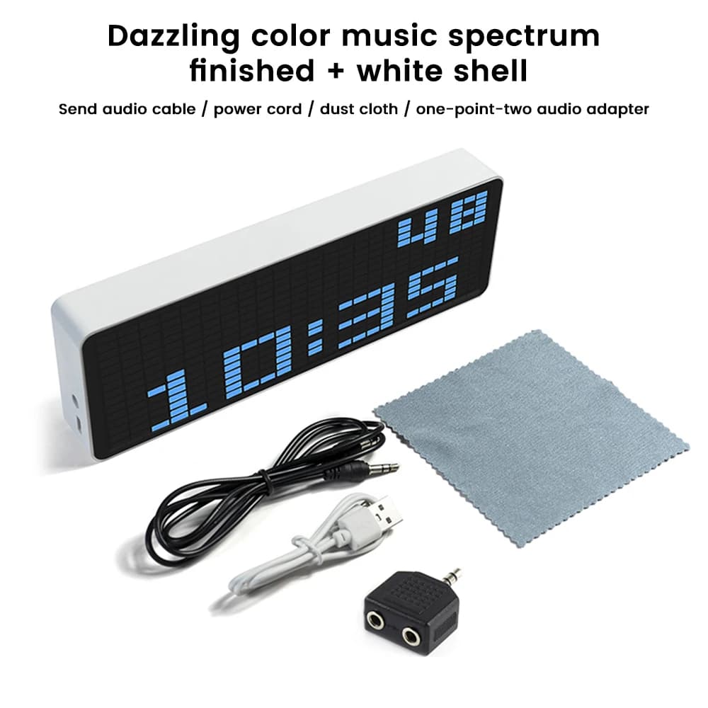 Affichage du spectre musical 384 LED RGB 20 effets dynamiques 7 effets de couleur Indicateur d'analy