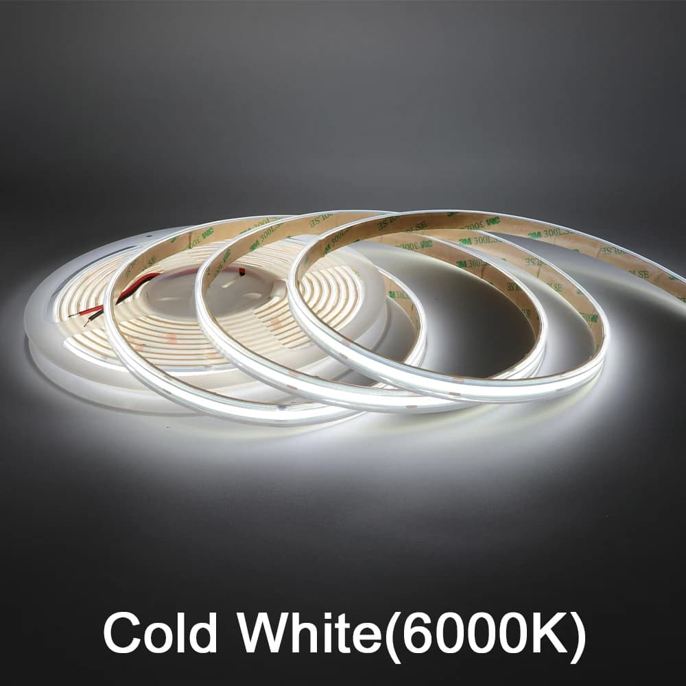 Bande lumineuse LED COB étanche IP68, ruban LED flexible, bande LED COB pour sauna, 480 LED/m, haute