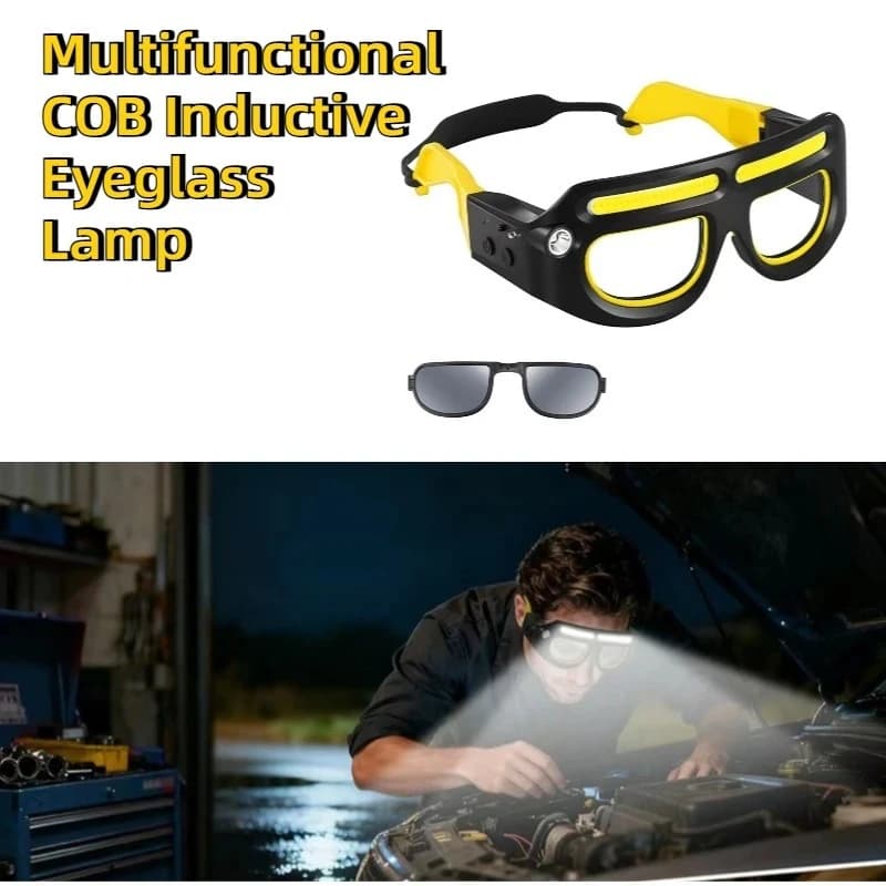 Lampe de travail LED rechargeable pour mécanicien, 1200LM, magnétique, rotative à 360 degrés, pour r
