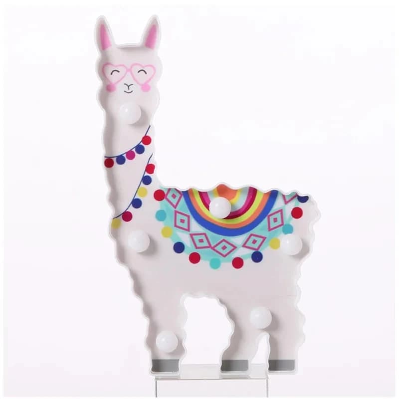 Alpaga forme fête décoration 3D lampe LED veilleuse pour la décoration intérieure chambre Table lumi