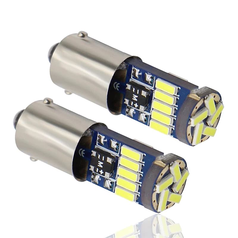 1 paquet BA9S LED H6W T4W LED pour feu arrière intérieur de voiture lumière de plaque d'immatriculat