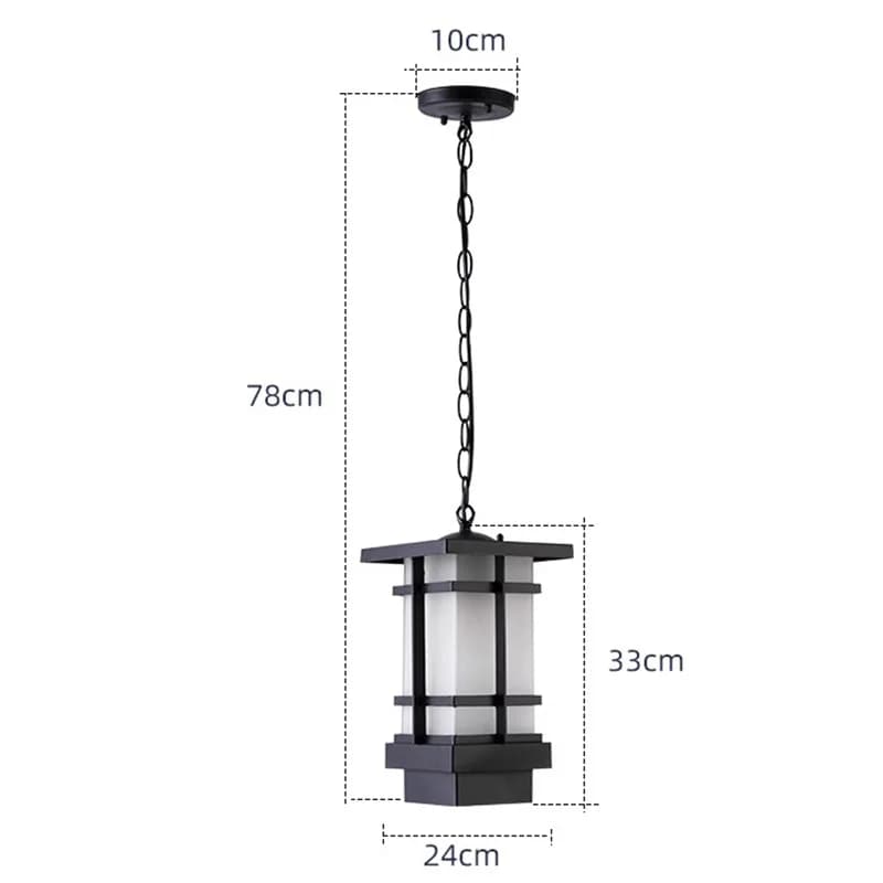 Lampes suspendues d'extérieur de style chinois rétro contemporain pour couloirs, pavillons, balcons,