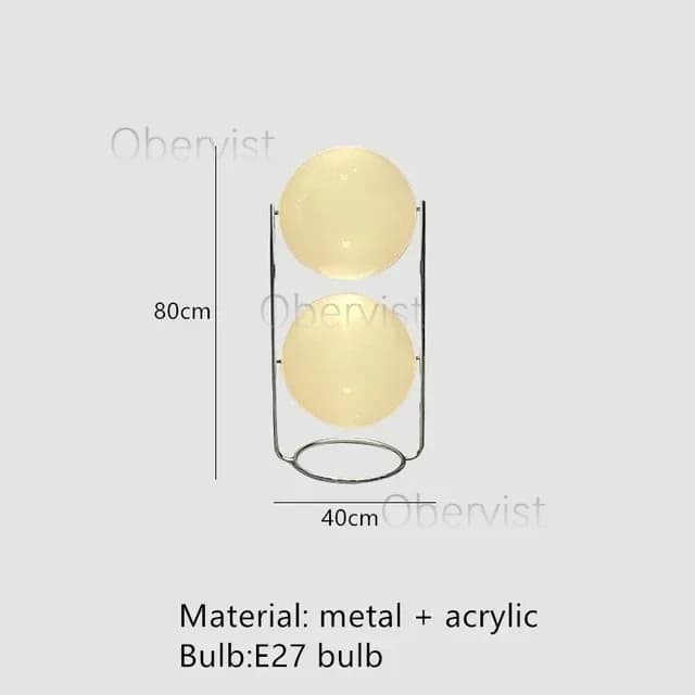 Lampe sur pied LED minimaliste moderne en métal chromé avec boule en acrylique blanche pour salon, c