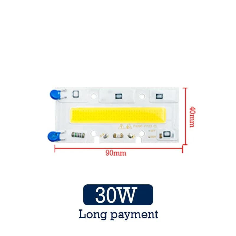 Puce LED COB 30W 50W 70W 100W 150W 110V 220V, perles de lampe blanc froid/chaud sans pilote, bricola