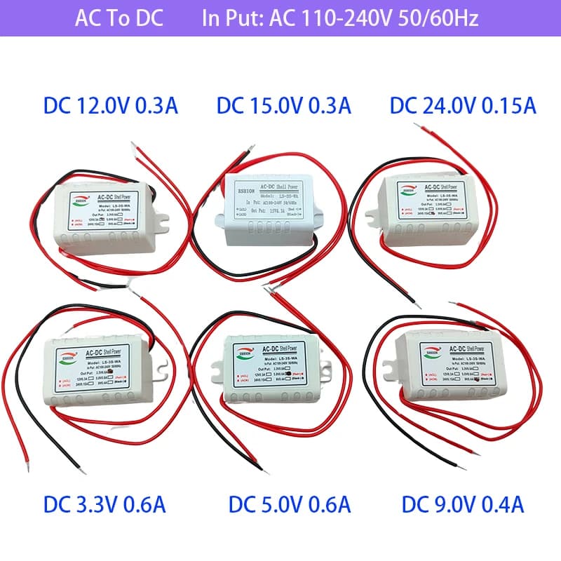 Convertisseur ca à cc, Module d'alimentation abaisseur, AC110V 220V 230V à DC 3V 5V 9V 12V 15V 24V 3