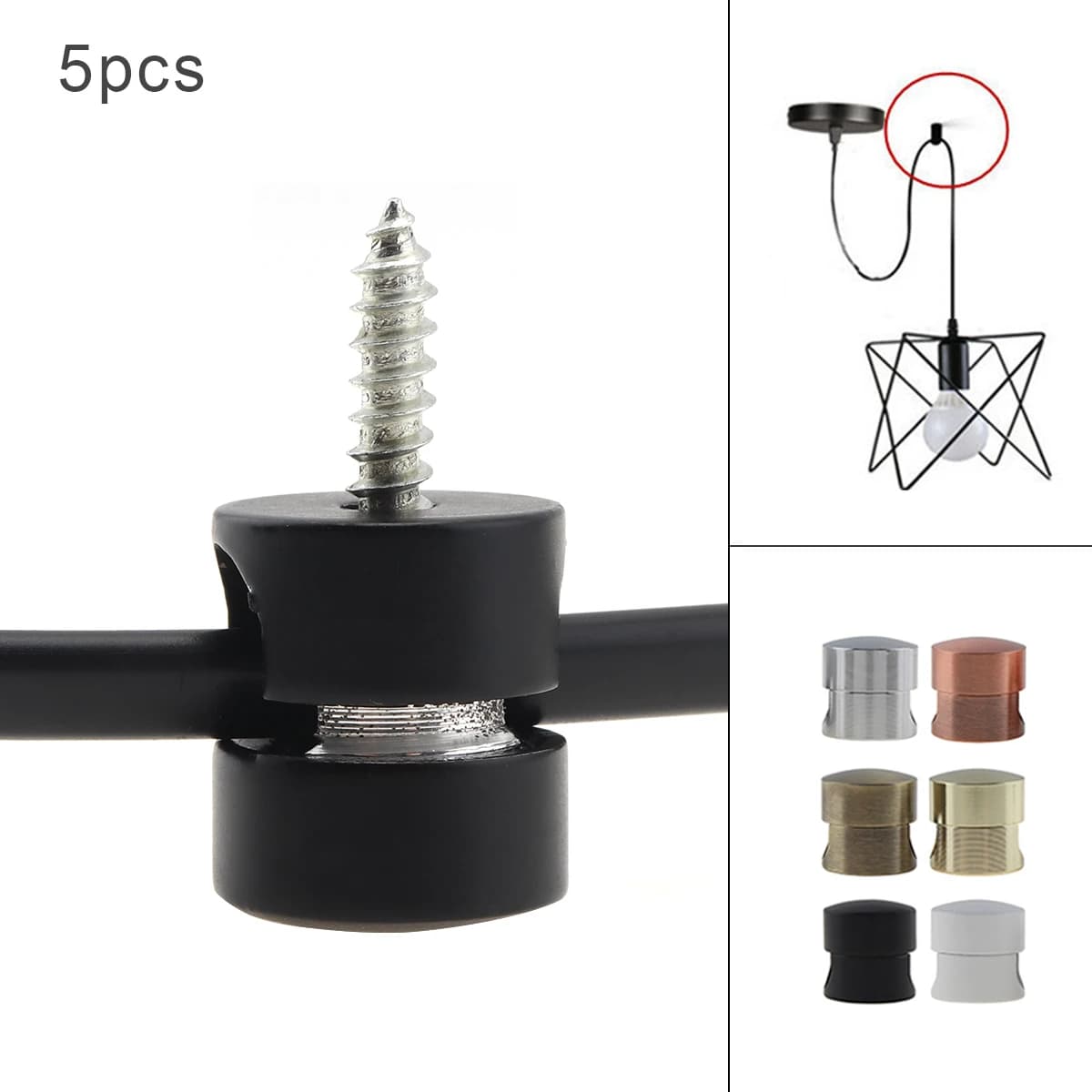 5 pièces suspension câble crochet lustre câble crochet pour lustre plafonniers suspendus pendentif l