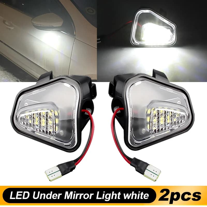2X pour Volkswagen Passat B7 2011-2019 Passat CC 09-12 LED ampoule de flaque sous lumière de miroir 