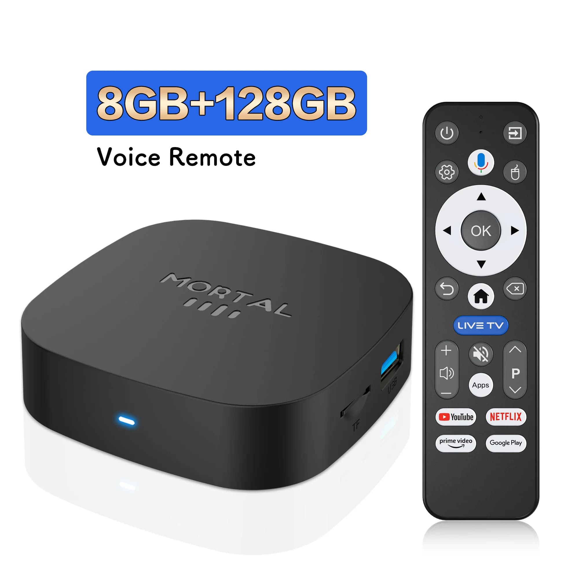 2026 nouveau boîtier de télévision intelligent T1 + RK3518 Android 16 WiFi 6 BT 5.4 double Interface
