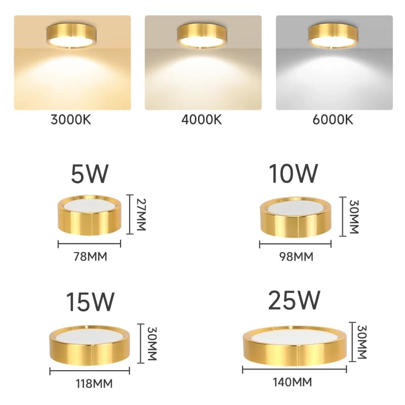 Spot lumineux Led en aluminium monté en Surface, éclairage d'intérieur, luminaire décoratif de plafo