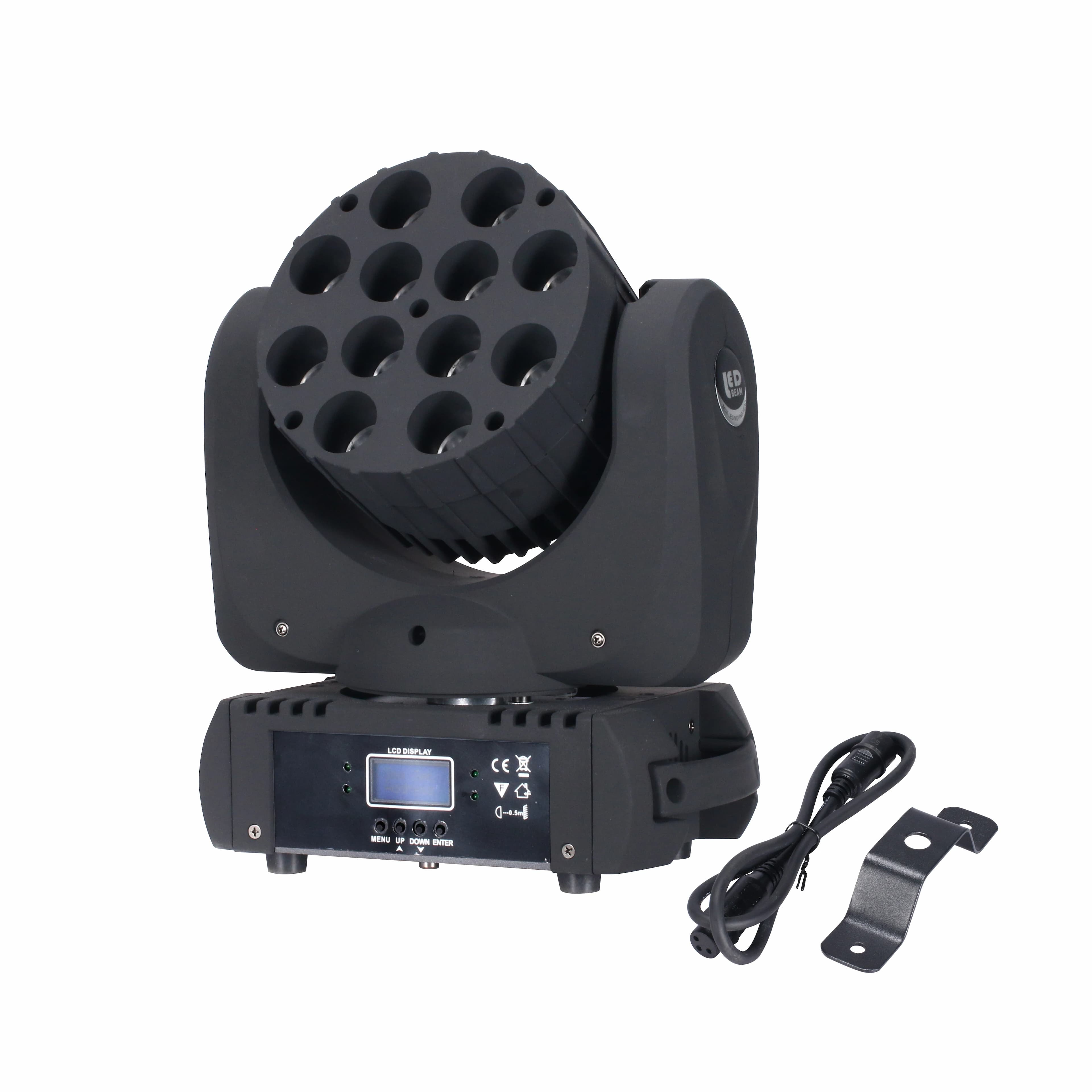 Tête mobile LED lavage 12X12W RGBW 4In1 faisceau DMX lumière avec 16Chs lampe rotative éclairage Mob
