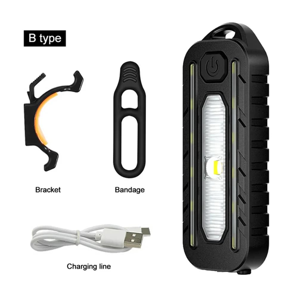 LED rouge bleu attention lumière de Police d'urgence avec pince USB Rechargeable épaule clignotant a
