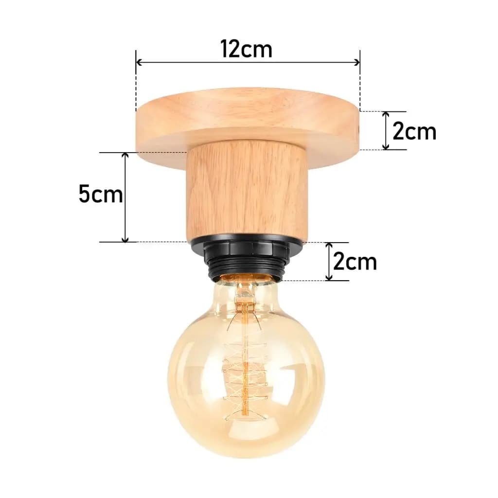 LED E27 plafonniers Vintage industriel bois plafonnier pour cuisine salon Bar Restaurant fil Cage ab