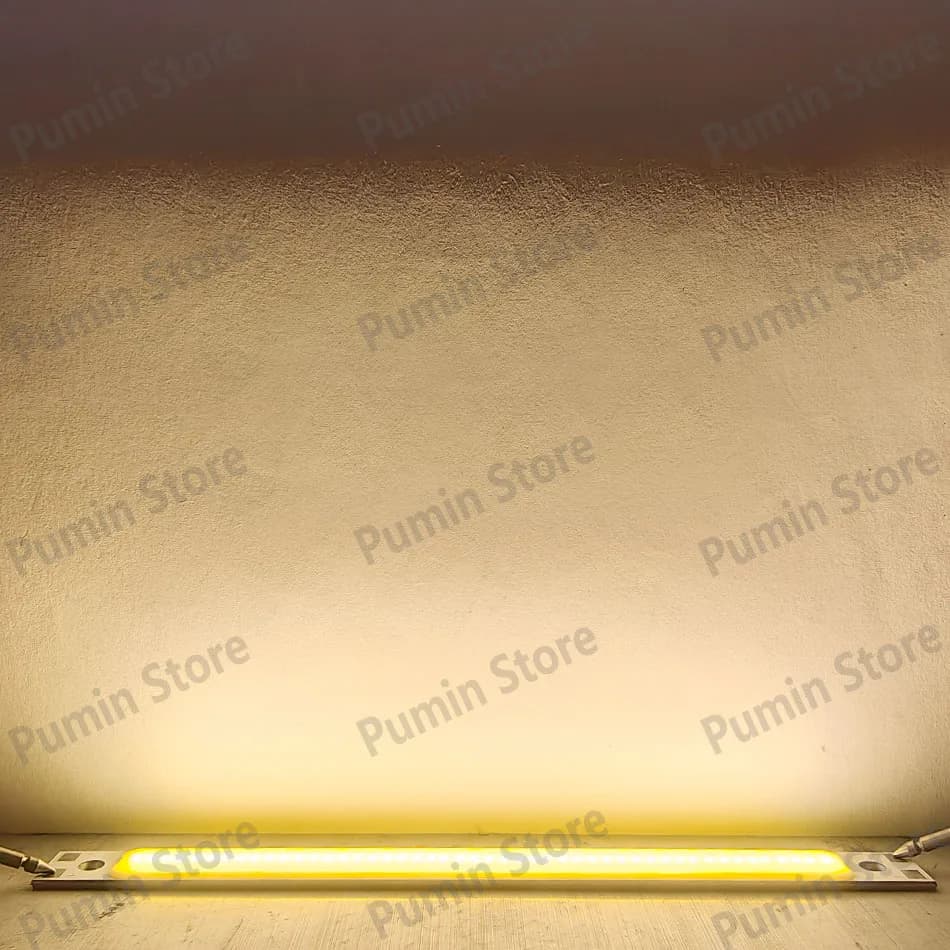 Bande lumineuse LED COB 12V ou Diode électroluminescente 12W 6W Blanc 6500K Blanc chaud 1000-1500LM