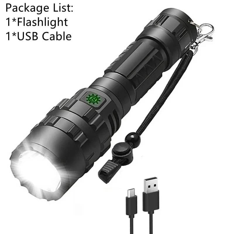 Lampe de poche aste USB à LED pour la chasse, torche étanche, tir professionnel, ensemble de lumière
