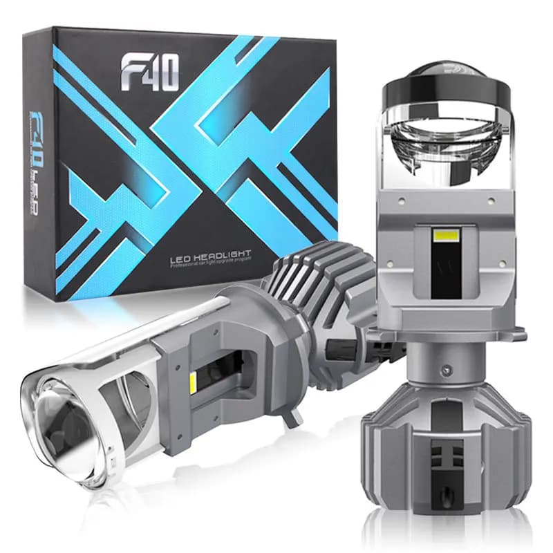 Phares de voiture LED F40, projecteur à faisceau H4, ampoules Laser, rénovation Ultra lumineuse, feu