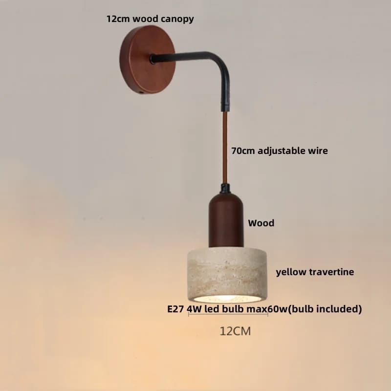 IWHD fil réglable mur LED lampe tirer chaîne interrupteur salle à manger Bar bois nordique moderne j