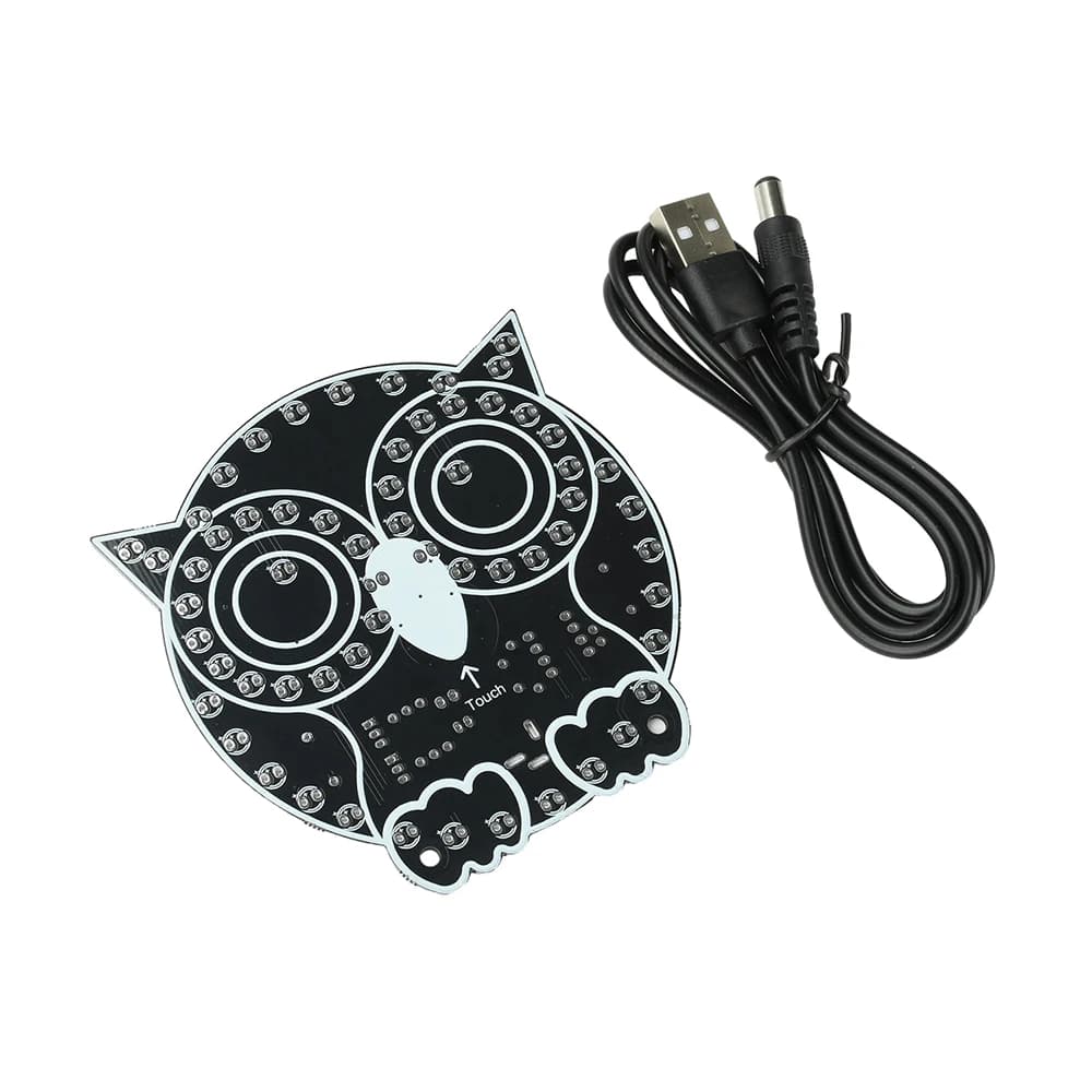 Lampe tactile LED Hibou, kit de bricolage électronique, veilleuse tactile à intensité variable, lumi
