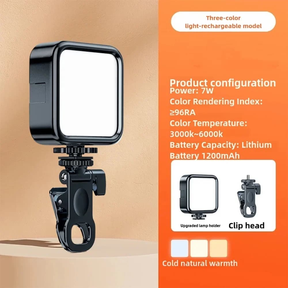Lumière de remplissage pour téléphone Portable, Mini lumière LED Portable, trépied de photographie e