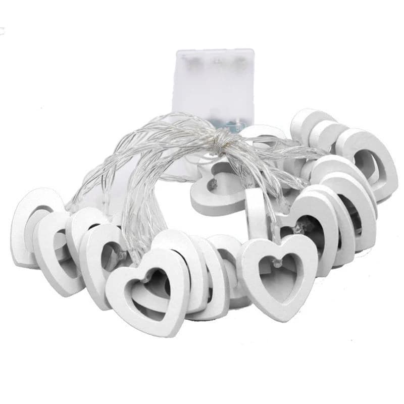 Guirlande lumineuse LED fée coeur de pêche guirlande lampe chambre jardin vacances joyeux anniversai
